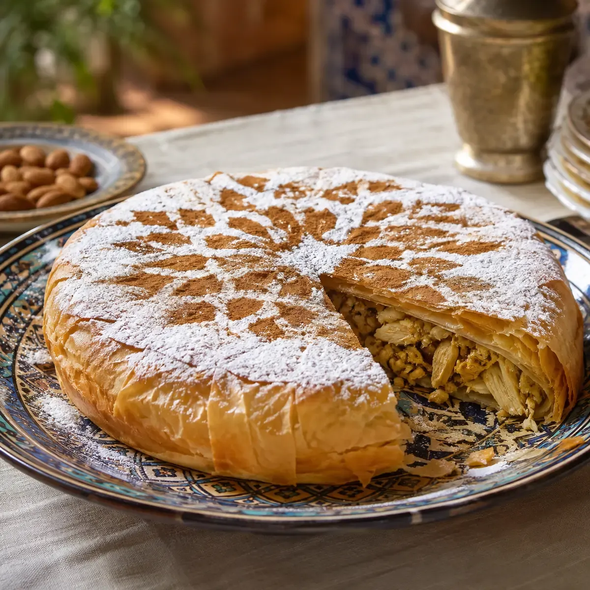 Pastilla servie pour une réception traiteur à Marrakech